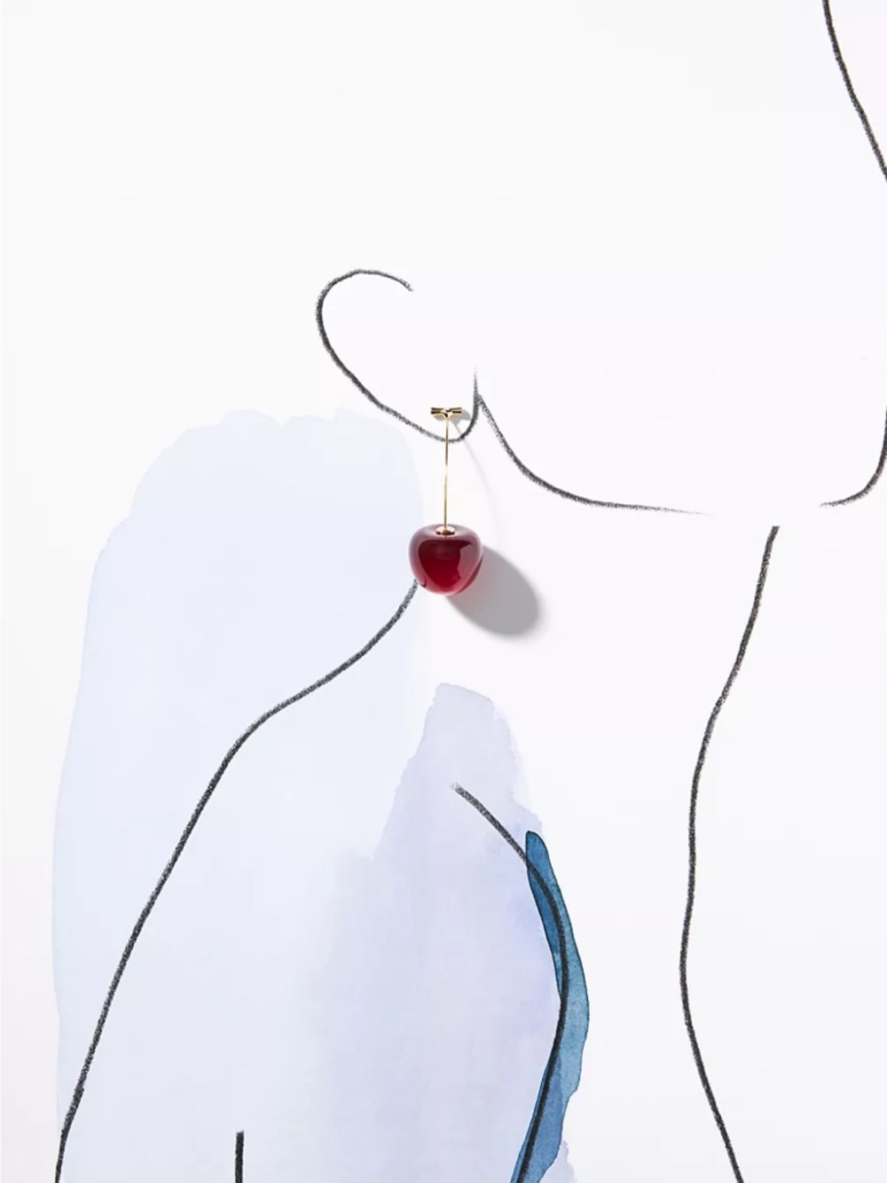 New! Red Cherry Drop Earrings (1063) NWOT - Picture 5 of 5
